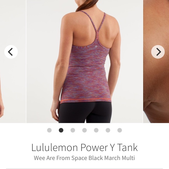 lululemon athletica Power Y Tank - Space Black March Multi - Picture 2 of 13